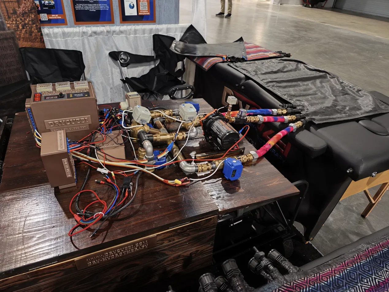 Drycuzzi brass valve manifold and control boxes